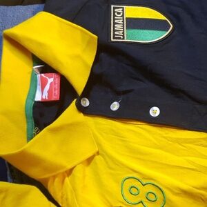 Puma Jamaica Polo Shirt - Yellow and Black